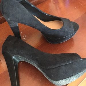 Candies black platform heels